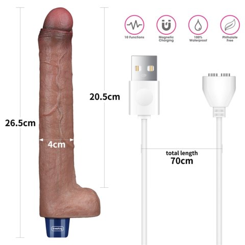 10.5" REAL SOFTEE Rechargeable Silicone Vibrating Dildo Lovetoy