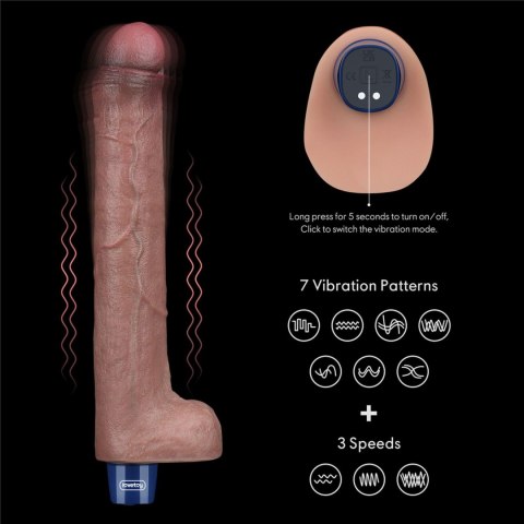 10.5" REAL SOFTEE Rechargeable Silicone Vibrating Dildo Lovetoy