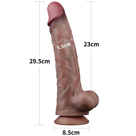 11.5'' Dual Layered Platinum Silicone Cock Lovetoy