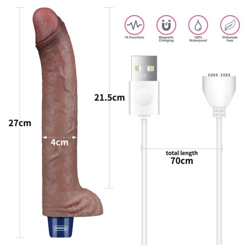 11" REAL SOFTEE Rechargeable Silicone Vibrating Dildo Lovetoy