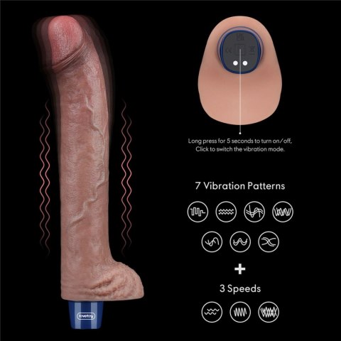 11" REAL SOFTEE Rechargeable Silicone Vibrating Dildo Lovetoy