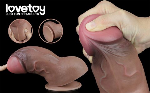 7.0'' Dual Layered Platinum Silicone Cock Lovetoy