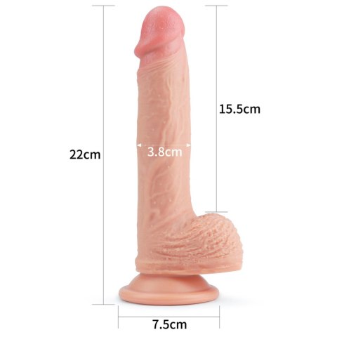 8.5'' Dual layered Platinum Silicone Cock Lovetoy