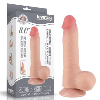 8'' Sliding Skin Dual Layer Dong Flesh Lovetoy