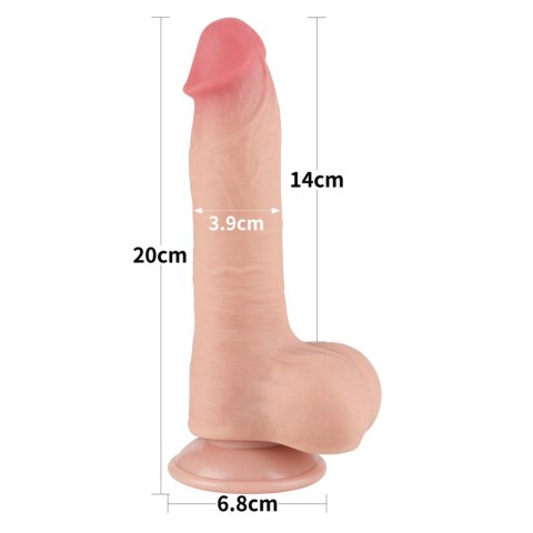 8'' Sliding Skin Dual Layer Dong Flesh Lovetoy