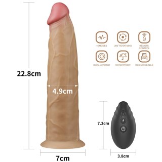 9.0'' Dual Layered Platinum Silicone Rotator Lovetoy