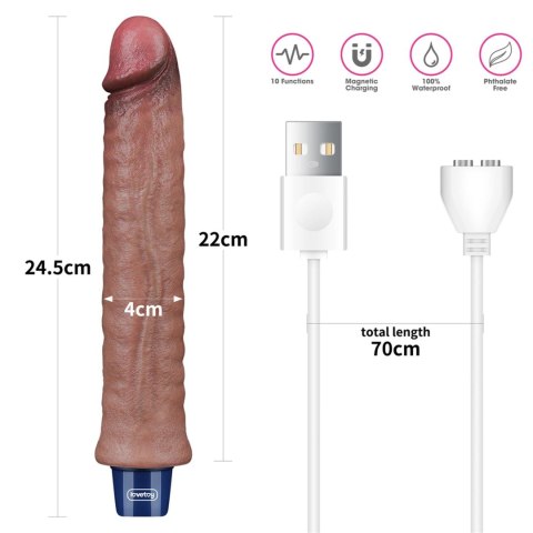 9.5" REAL SOFTEE Rechargeable Silicone Vibrating Dildo Lovetoy