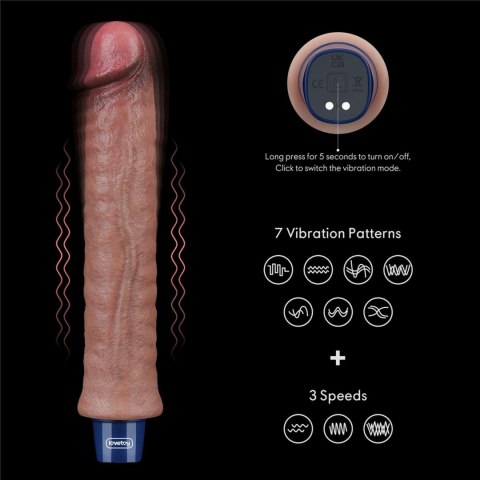 9.5" REAL SOFTEE Rechargeable Silicone Vibrating Dildo Lovetoy