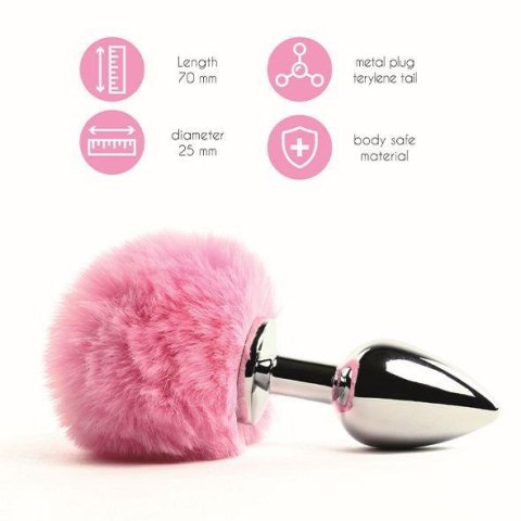 FeelzToys - Bunny Tails Butt Plug Pink FeelzToys