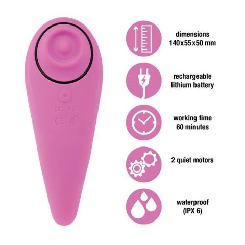 FeelzToys - FemmeGasm Tapping & Tickling Vibrator Pink FeelzToys