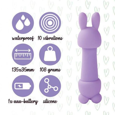 FeelzToys - Mister Bunny Massage Vibrator with 2 Caps Pink FeelzToys