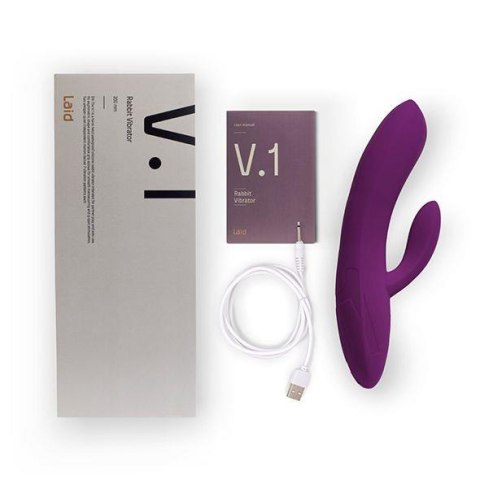 Laid - V.1 Silicone Rabbit Vibrator Purple Laid