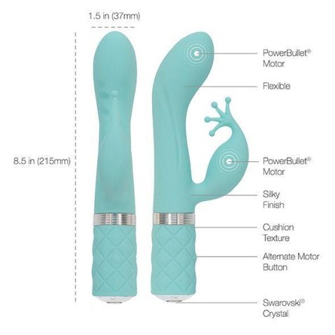 Pillow Talk - Kinky Rabbit & G-Spot Vibrator Teal Pillow Talk