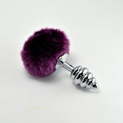 Spiral Pompon Metal Plug Purple Lovetoy