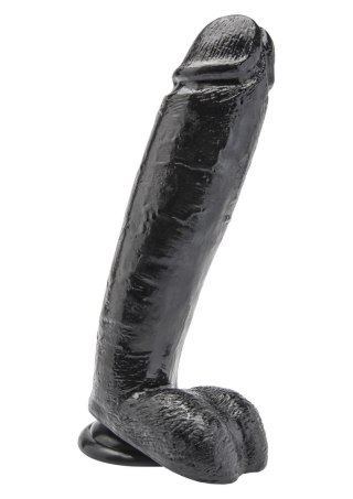 Dildo 10 inch with Balls Black ToyJoy