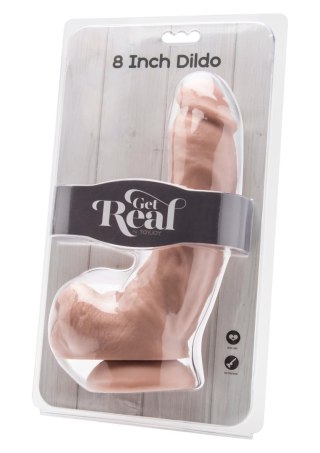 Dildo 8 inch with Balls Light skin tone ToyJoy