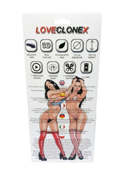 Proteza-ATENA Strap On-LOVECLONEX 6,5""""""""-vibration B - Series Real