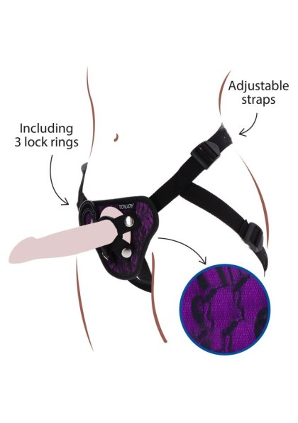 Strap-On Lace Harness Purple ToyJoy