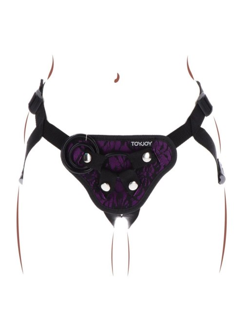 Strap-On Lace Harness Purple ToyJoy