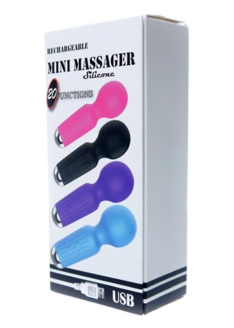 Stymulator-Rechargeable Mini Masager USB 20 Functions - Pink B - Series Magic