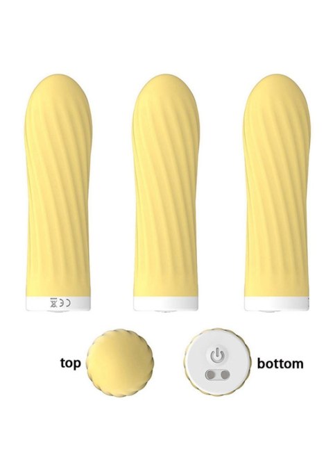 Stymulator-Rechargeable Silicone Touch Vibrator USB 10 Functions - Yellow B - Series Magic