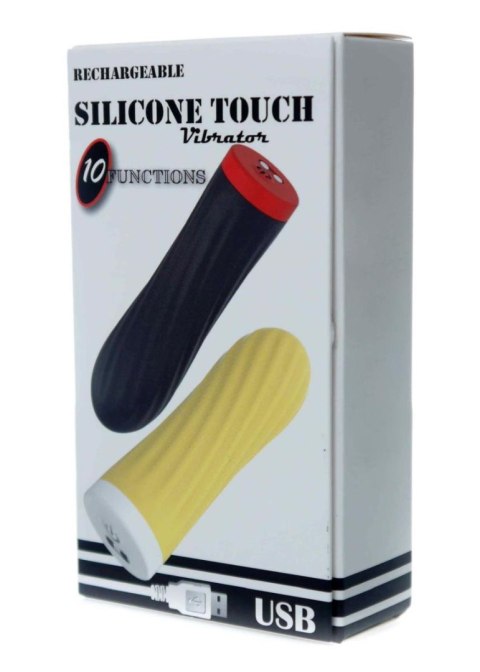 Stymulator-Rechargeable Silicone Touch Vibrator USB 10 Functions - Yellow B - Series Magic