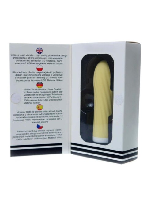 Stymulator-Rechargeable Silicone Touch Vibrator USB 10 Functions - Yellow B - Series Magic