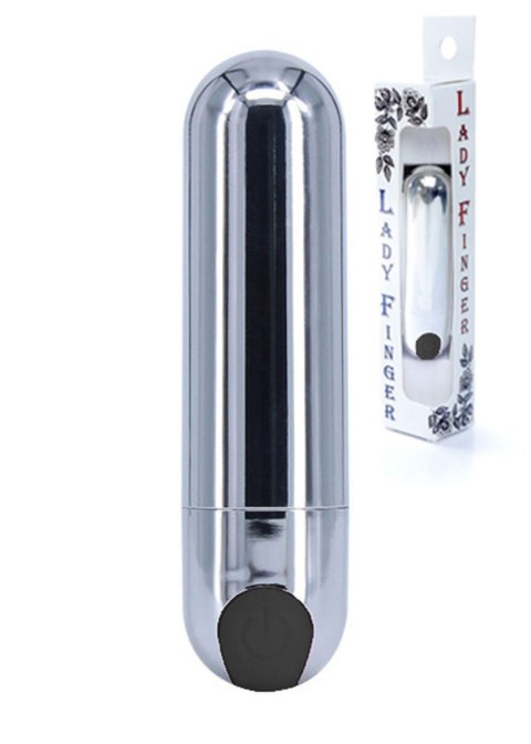 Wibrator-Strong Bullet Vibrator Silver/Black USB 10 Function B - Series Magic