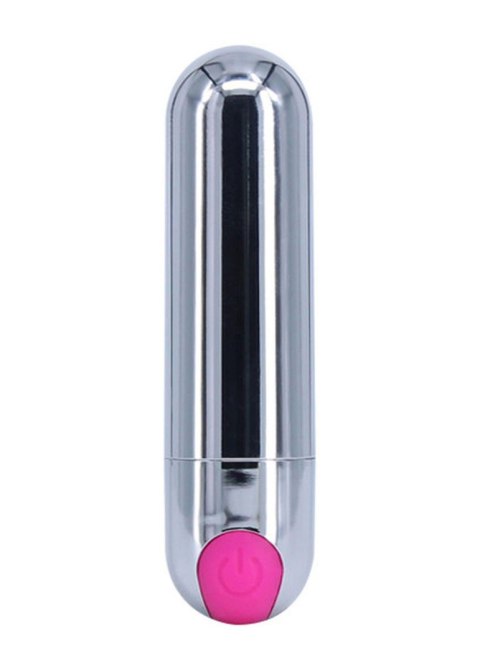 Wibrator-Strong Bullet Vibrator Silver/Pink USB 10 Function B - Series Magic