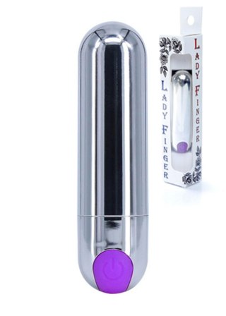 Wibrator-Strong Bullet Vibrator Silver/Purple USB 10 Function B - Series Magic