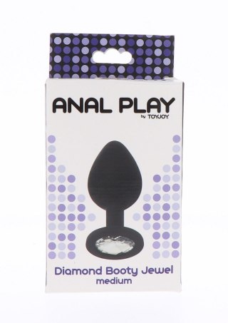 Diamond Booty Jewel Medium Black ToyJoy