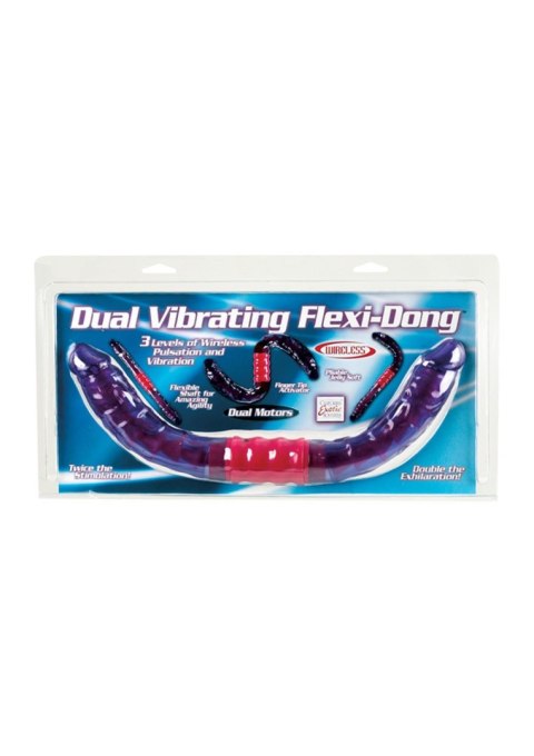 Dual Vibrating Flexi-Dong Purple Calexotics