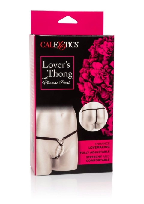 Lover Thong w/ Pleasure Pearls Black Calexotics