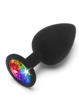 Rainbow Booty Jewel Large Black ToyJoy