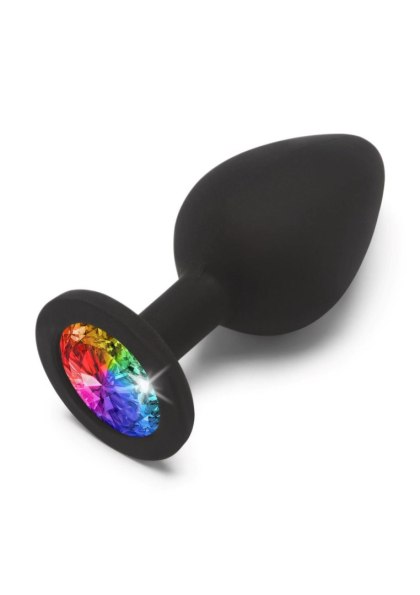 Rainbow Booty Jewel Medium Black ToyJoy