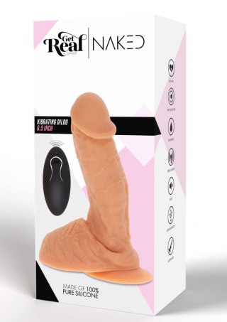 Silicone Vibrating Dildo Light skin tone ToyJoy