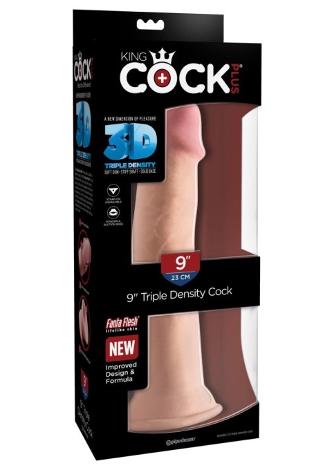 3D Triple Density Cock 9 inch Light skin tone Pipedream