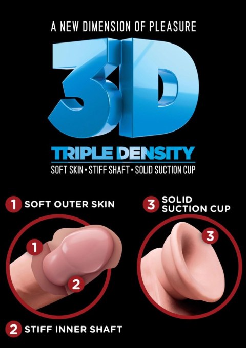 3D Triple Density Cock 9 inch Light skin tone Pipedream