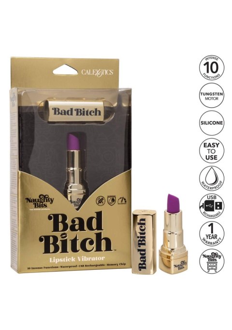 Bad Bitch Lipstick Vibrator Gold Calexotics