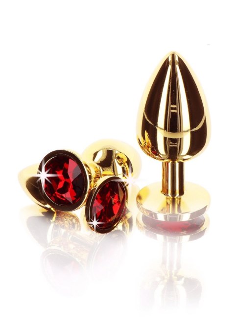 Butt Plug With Diamond Jewel L Gold Taboom