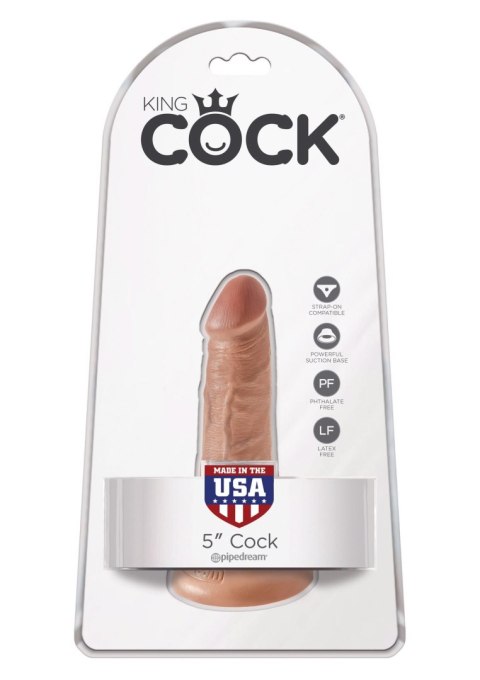 King Cock 5Inch Cock Caramel skin tone Pipedream