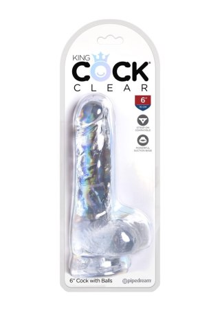 King Cock 6 Inch Cock w Balls Transparent Pipedream