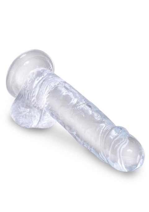 King Cock 7 Inch Cock w Balls Transparent Pipedream