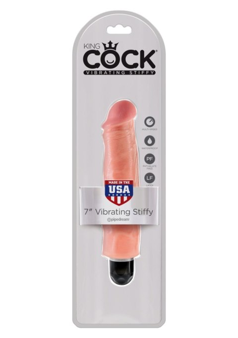 King Cock 7 Inch Vibr Stiffy Light skin tone Pipedream