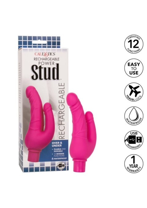 Rechargeable Stud Over Under Pink Calexotics