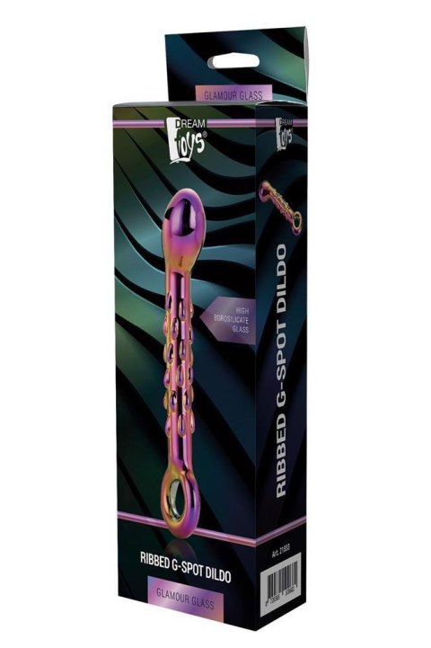 GLAMOUR GLASS RIBBED G-SPOT DILDO Dream Toys