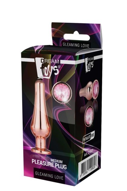 GLEAMING LOVE ROSE GOLD PLEASURE PLUG M Dream Toys