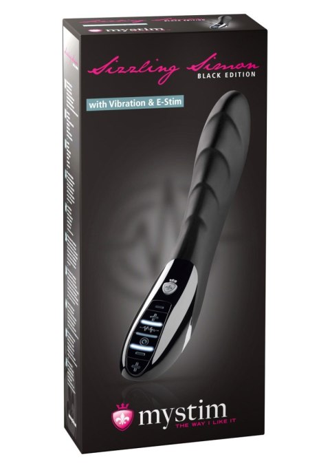 Sizzling Simon Estim Vibrator Black MyStim