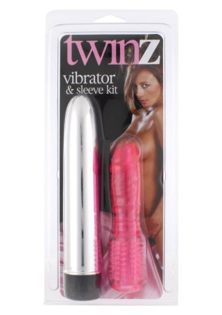 Twinz Vibrator Sleeve Kit Pink Seven Creations