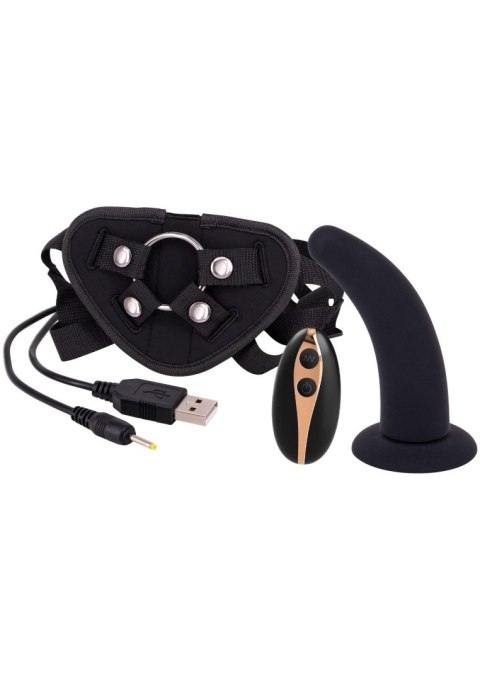 Vibration Dildo Strap-On 5inch Black Seven Creations